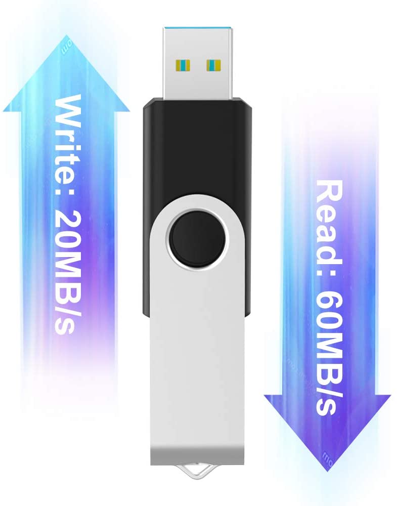 JOIOT 32GB USB 3.0 Flash Drive 2 Pack Thumb Drive High Speed 32gb Memory Stick Pendrive Fold Storage Keychain Jump Drive Zip Drive（Black&Red）