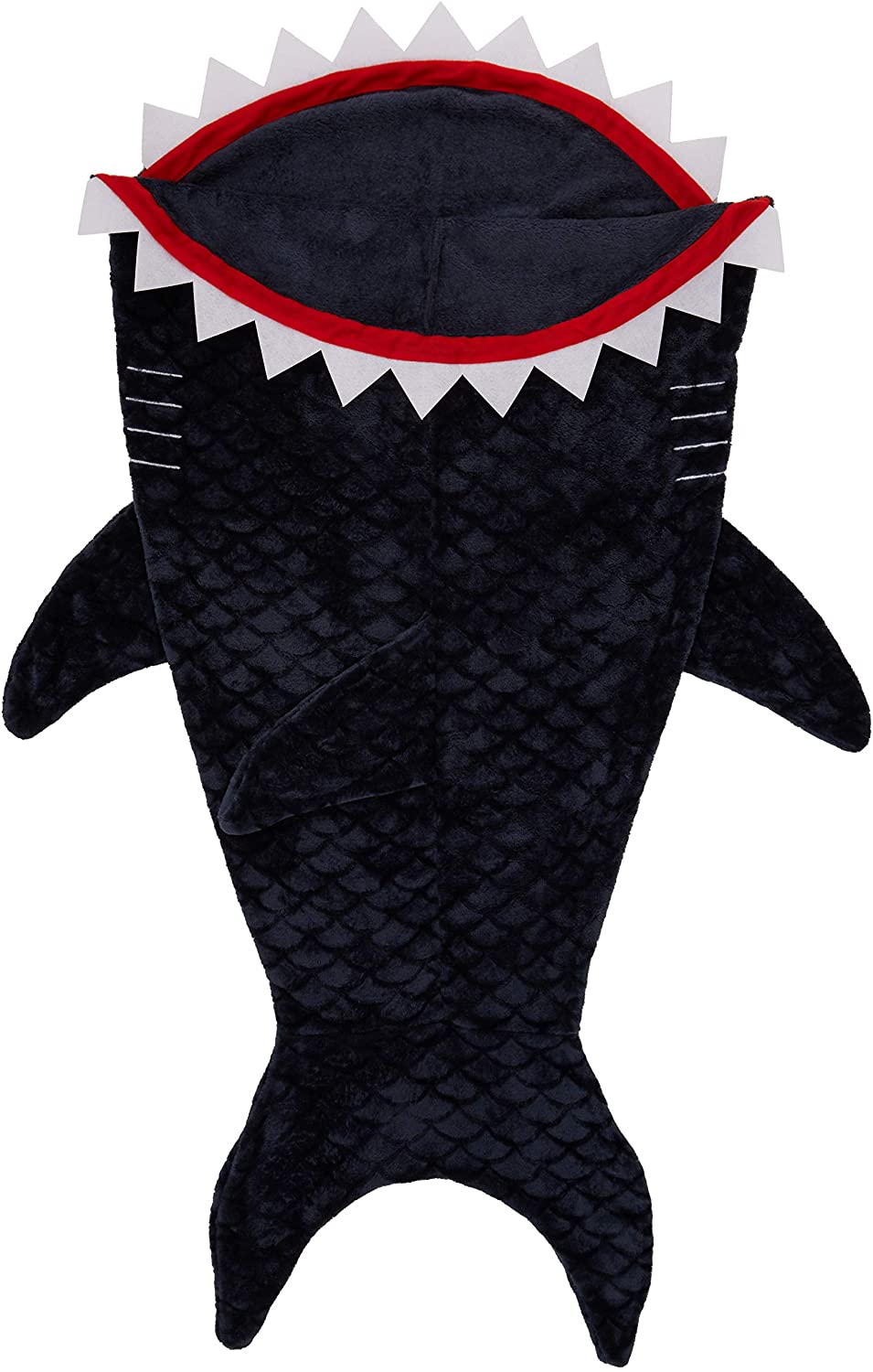 Amazon Basics Kids Fleece Tail Blanket - 26\\\'\\\' x 56\\\'\\\', Shark