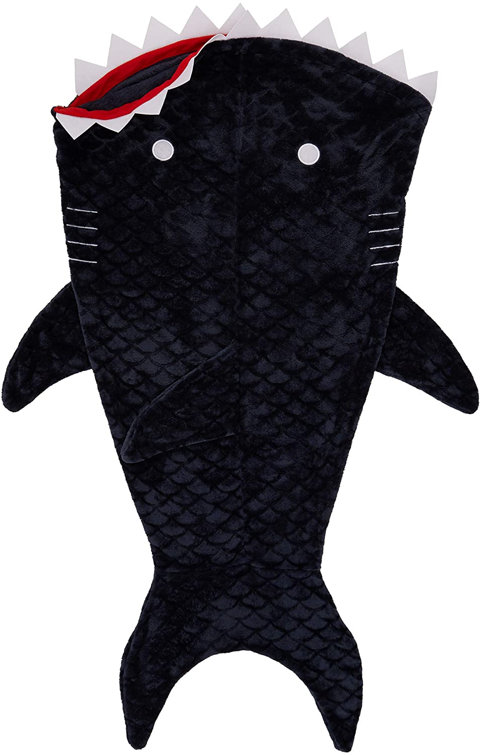 Amazon Basics Kids Fleece Tail Blanket - 26\\\'\\\' x 56\\\'\\\', Shark
