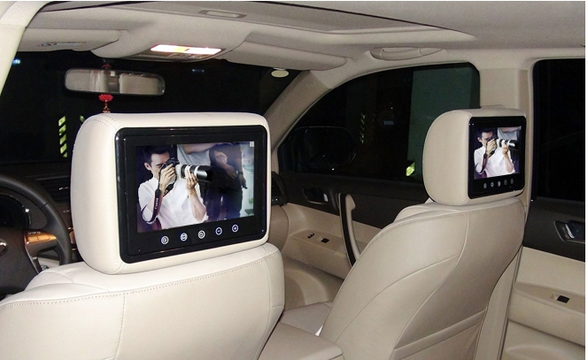 2pcs 9inch car monitors with 2 av input 800x480 tv headrest tft lcd monitor for car 16:9 monitor 4:3 monitor headrest monitor