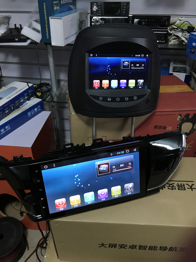 headrest with monitor 7inch touch button 2 AV inputs HD digital screen 800x480 for rover 75 headrest lcd for citroen c4  roewe 5