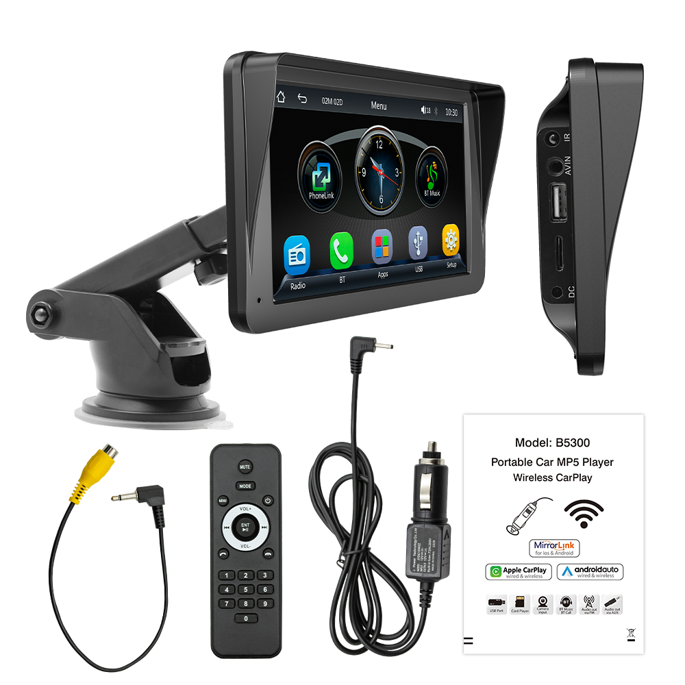 7" Carplay Screen Car Radio Android Auto Stereo Intelligent System Auto  Automotive Multimedia Ssmart System Som Automotivo Port