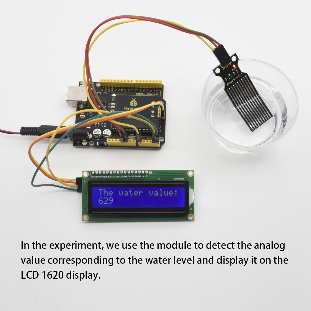 Free Shipping!Keyestudio Water Level Sensor  Droplet Detection Module for Arduino UNO R3