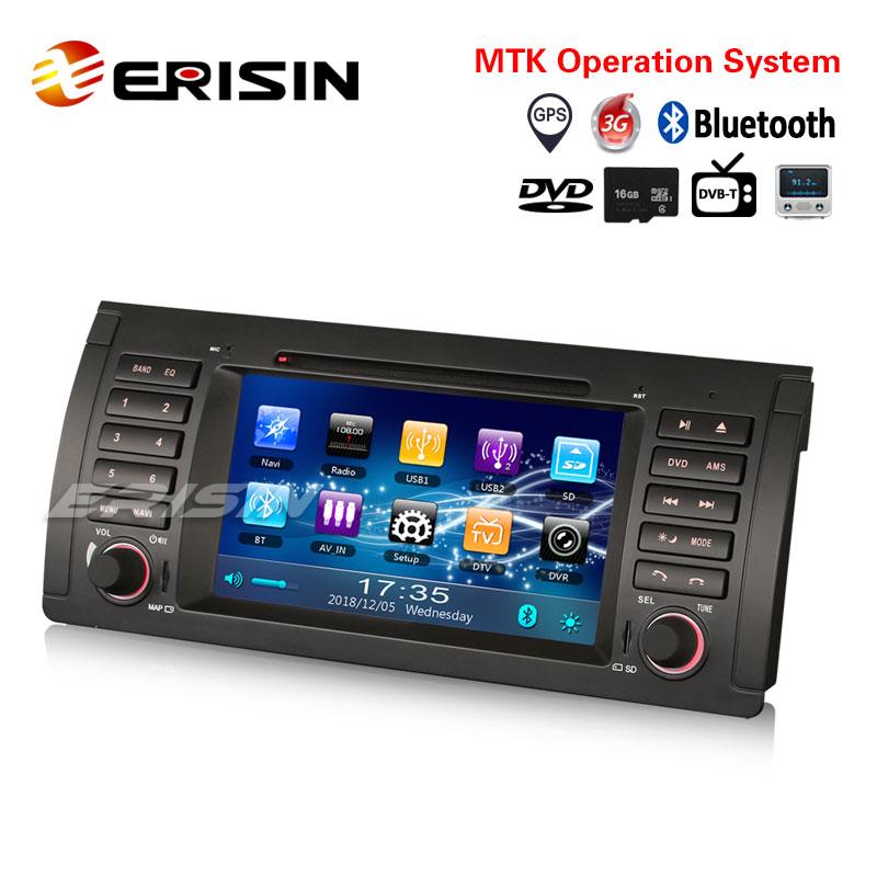 Erisin ES739B 7英寸自动收音机GPS宝马5系列E39 M5 E53 X5 TNT USB蓝牙Canbus iPod DVR收音机