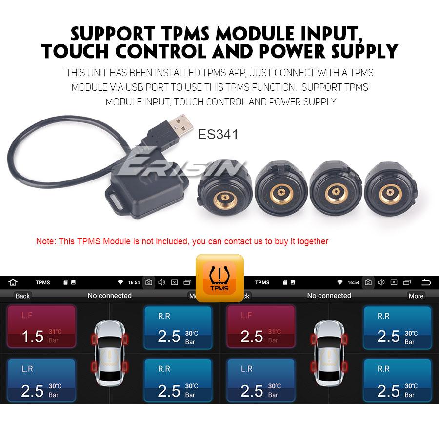 Erisin ES4897S Android 9.0车载立体声收音机GPS DAB + BT 4G Wifi DVD TPMS SatNav for Porsche Cayenne