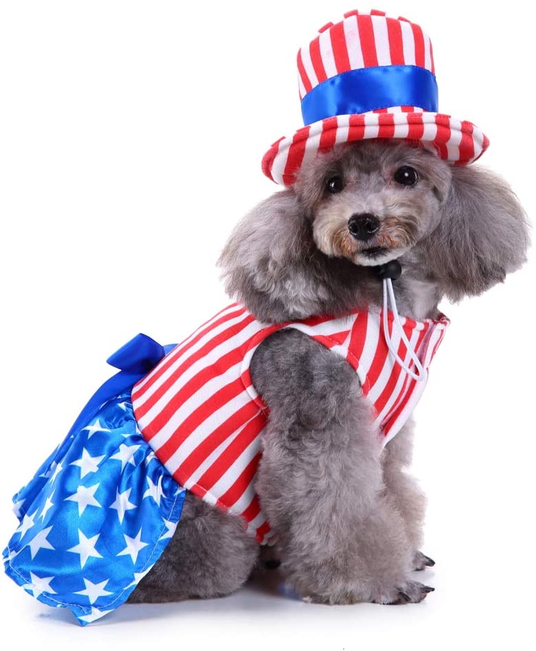 QiFlye Pet Clothes Small Medium Dog Cat Princess Beauty Clothes Pet Costumes Apparel Party Holiday Dresses Skirts