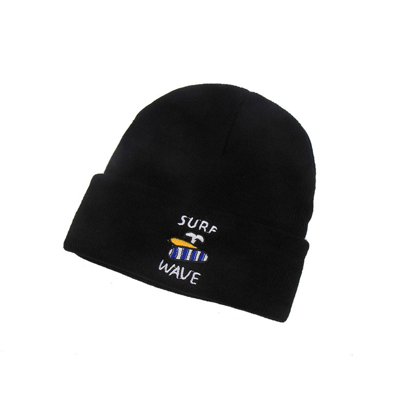 Custom Embroidered Logo Winter Beanie Hat Designer Kid Adult Fisherman Knit Cuffed Beanies