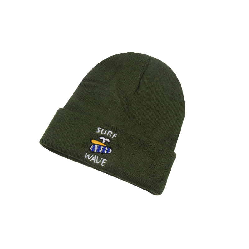 Custom Embroidered Logo Winter Beanie Hat Designer Kid Adult Fisherman Knit Cuffed Beanies