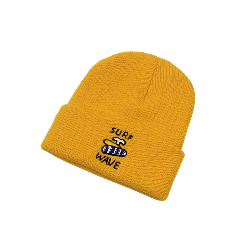 Custom Embroidered Logo Winter Beanie Hat Designer Kid Adult Fisherman Knit Cuffed Beanies