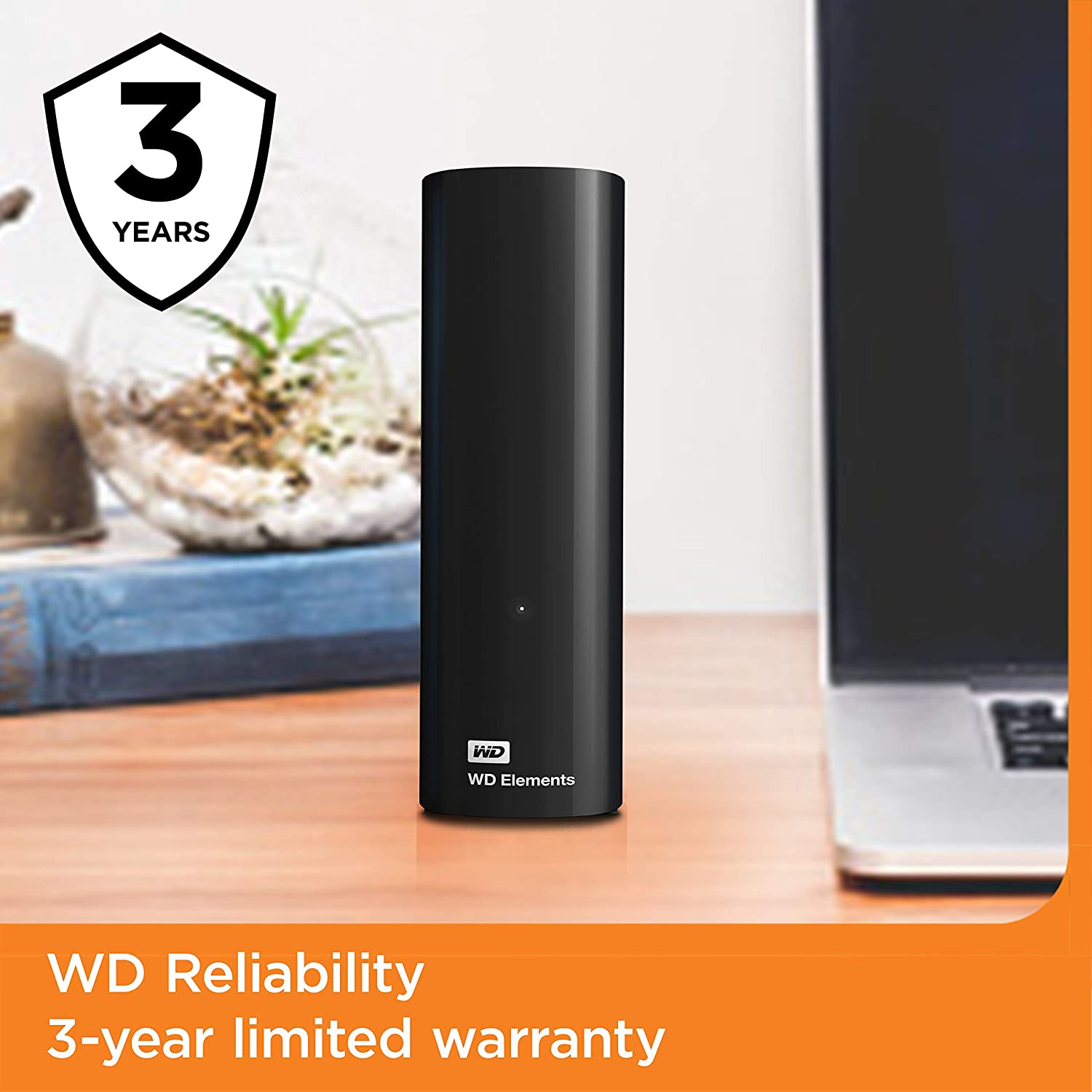 WD 6TB Elements Desktop Hard Drive HDD, USB 3.0, Compatible with PC, Mac, PS4 & Xbox - WDBWLG0060HBK-NESN