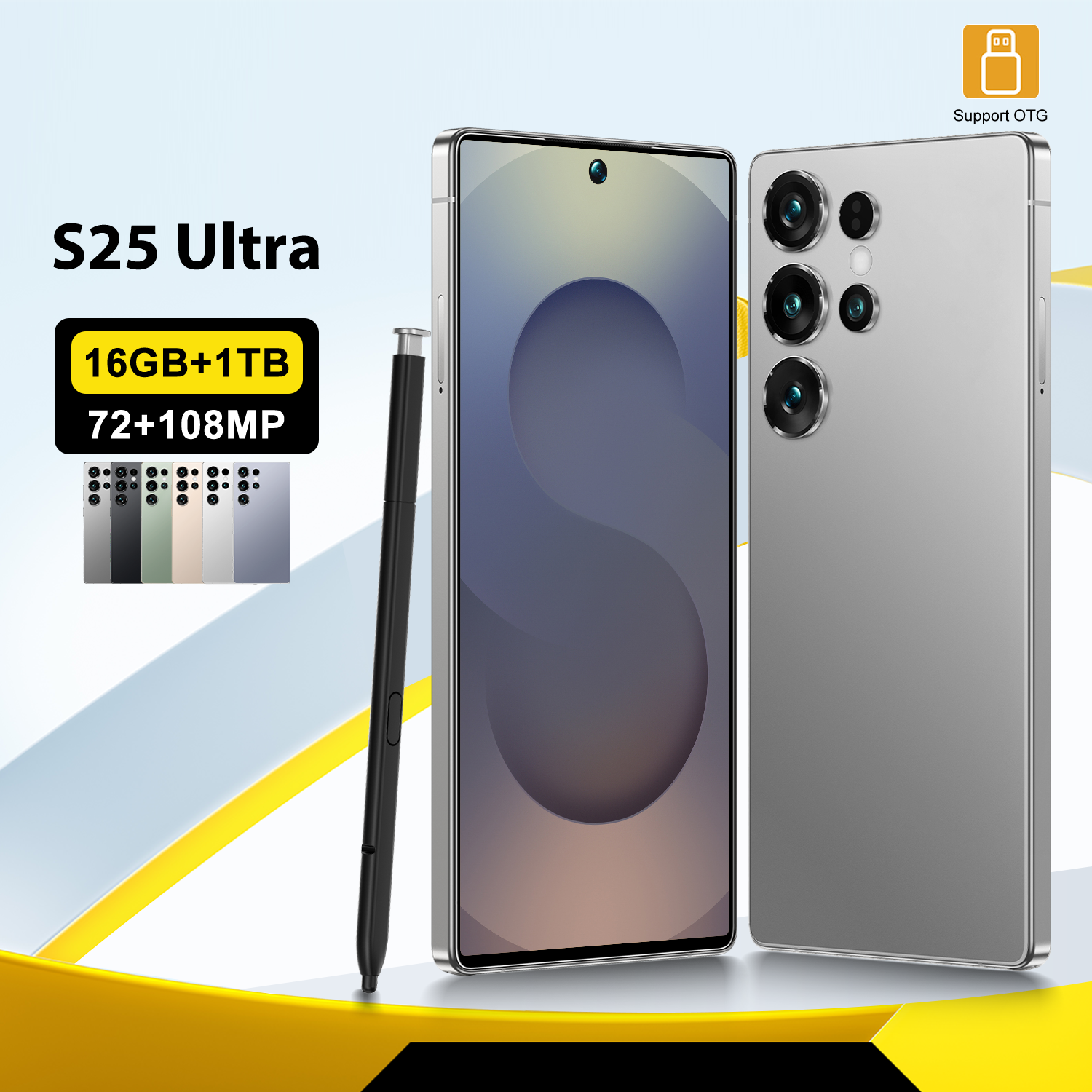 S25 Ultra Smartphone New Arrival  16GB+1TB Phone Clone Unlocked Android Mobile Phones