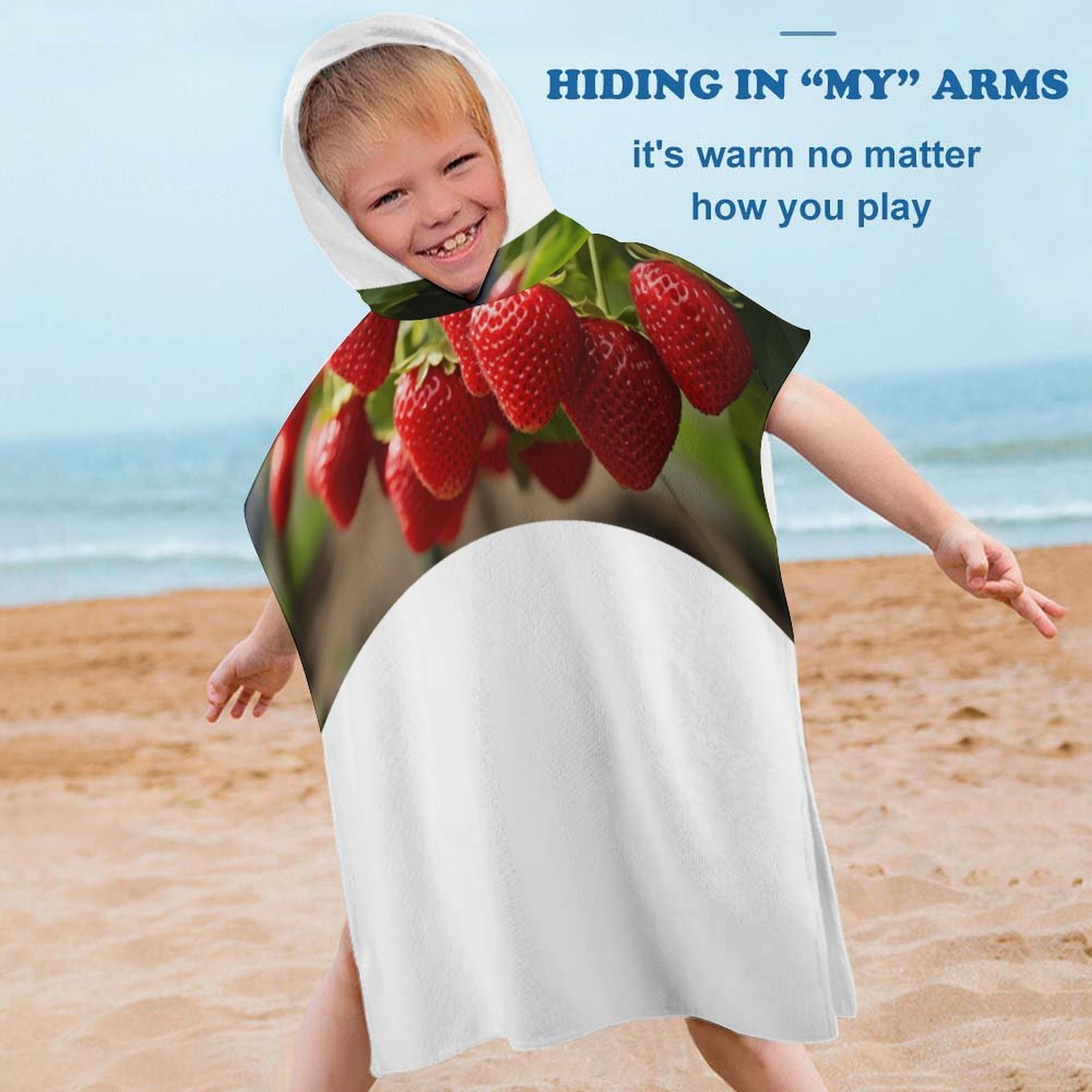 Children's bath towel with hood