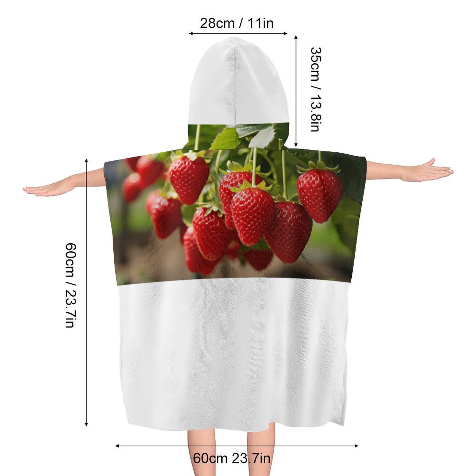 Children's bath towel with hood