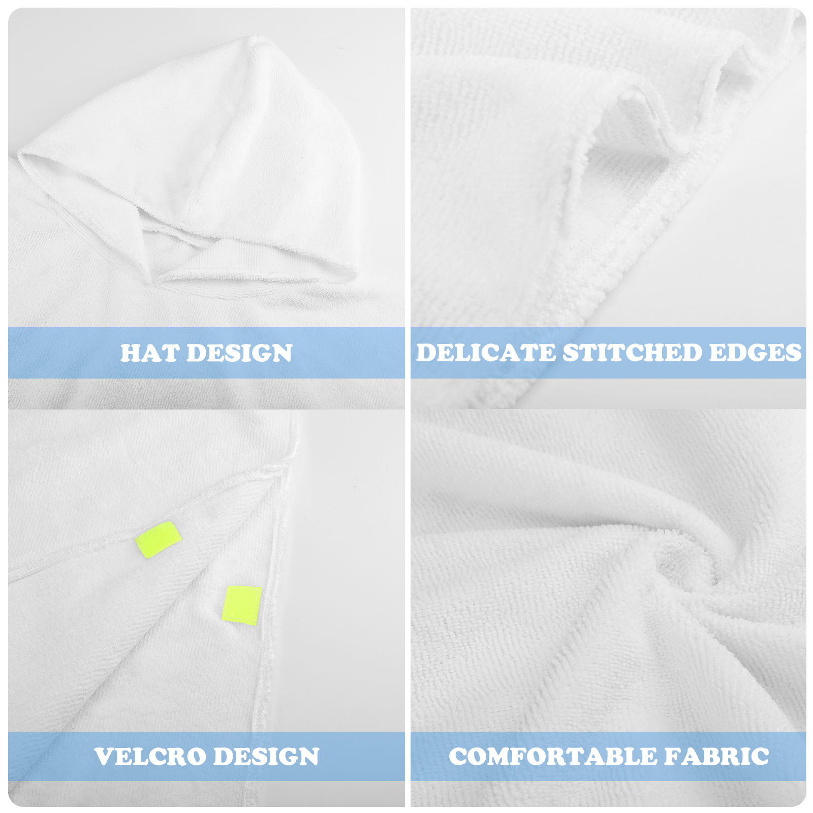 Children's bath towel with hood