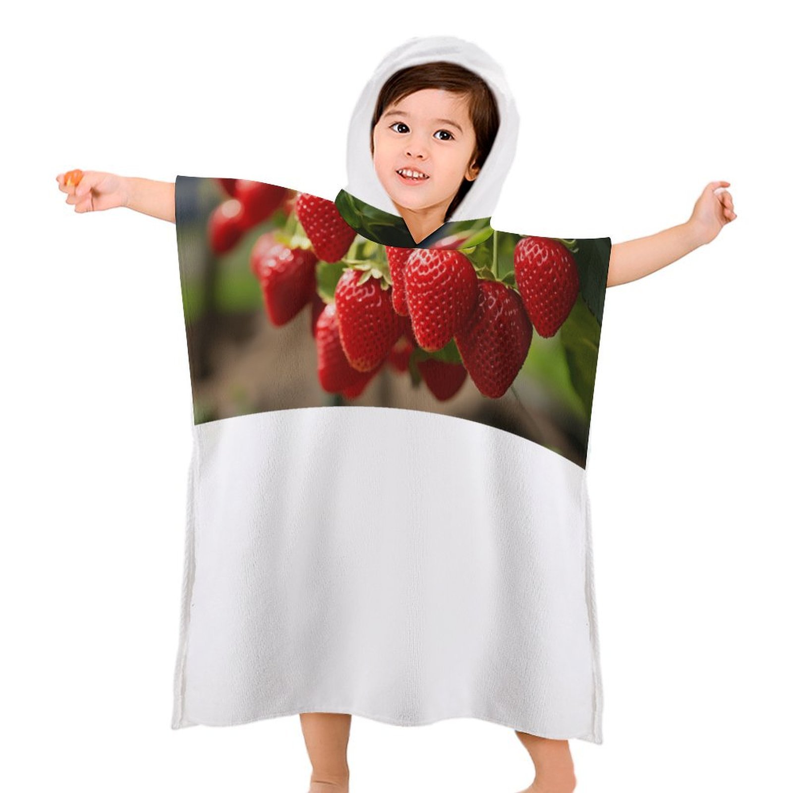 Children's bath towel with hood